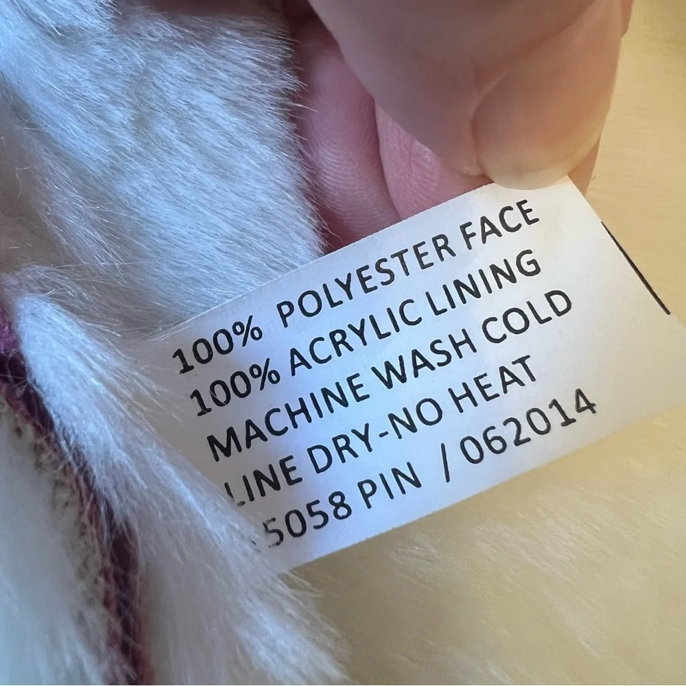 Donna Salyers' Fabulous Furs Girl's Pink Faux Suede & Fur Coat Size XS $140